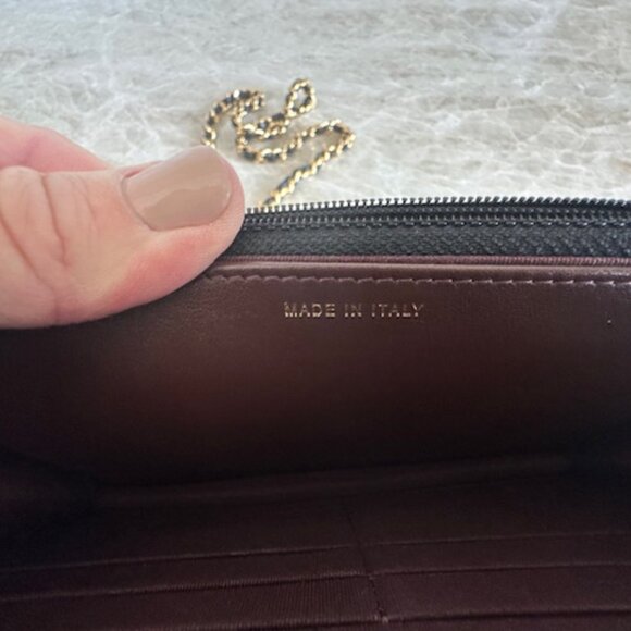 Chanel Lambskin Caviar Black Wallet On Chain Gold Hardware - Picture 14 of 15